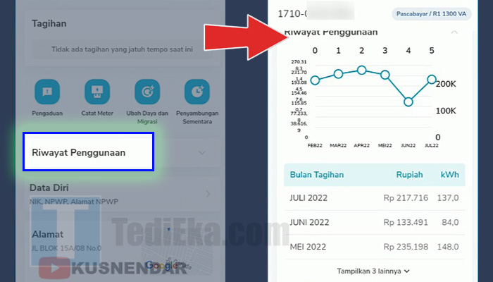 pln mobile riwayat penggunaan