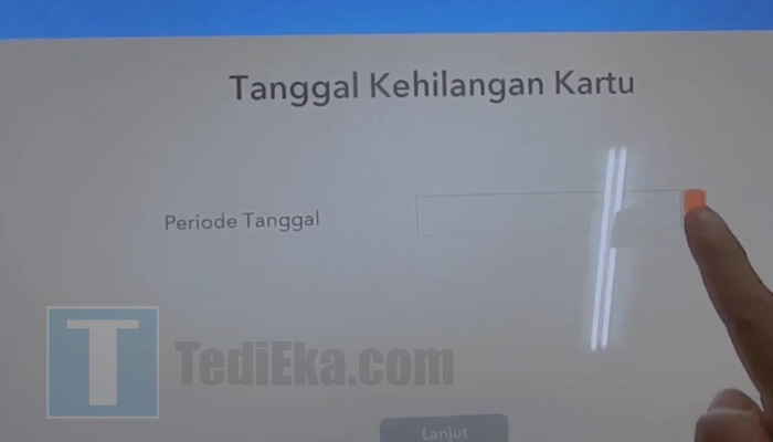 rcm bri masukkan tanggal kehilangan kartu