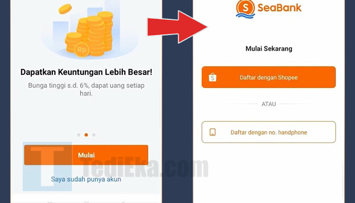 seabank mulai - daftar dengan nomor hp