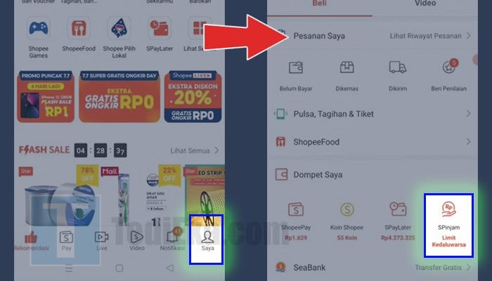 shopee saya - spinjam limit kadaluwarsa