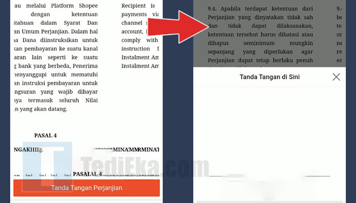 shopee spinjam syarat dan ketentuan - tanda tangan