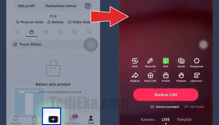 tiktok ikon plus - siarkan live