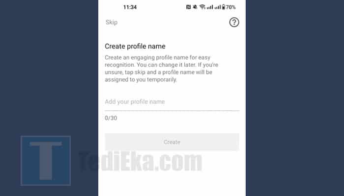 tiktok lite buat profile name