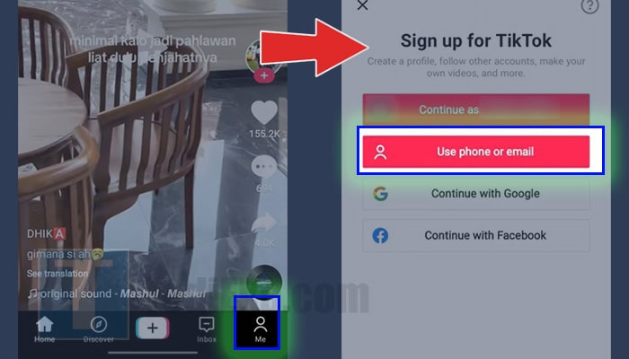 tiktok lite me - sign up for tiktok use phone or email