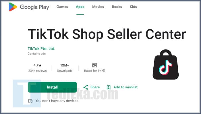 tiktok shop seller center google play store