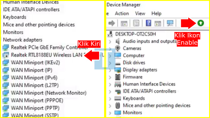 Memperbaiki wifi yang tidak bisa terhubung Enable Driver