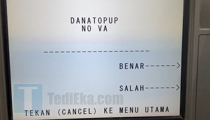 atm mandiri dana topup nomor va HP