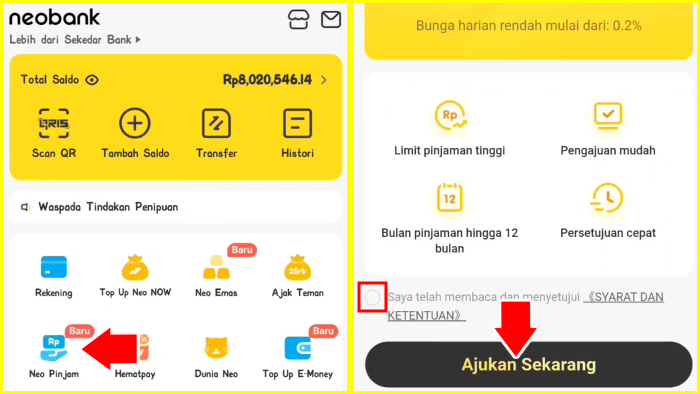 cara dapat uang dari neo bank