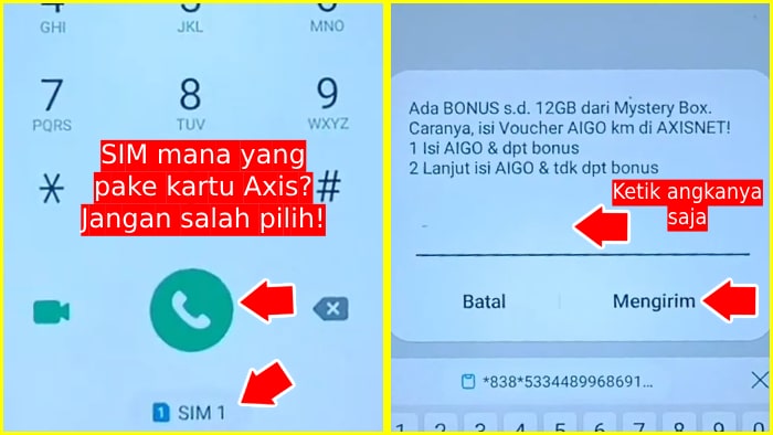 cara isi voucher axis lewat sms