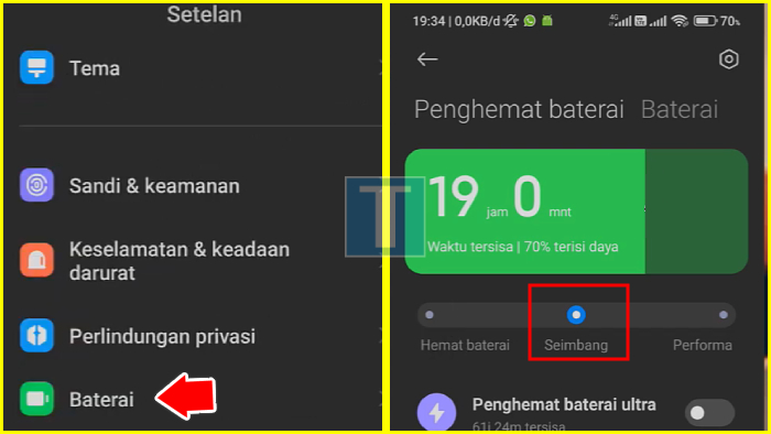 cara menghemat baterai xiaomi dengan fitur mode hemat baterai