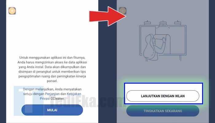 ccleaner mulai - lanjutkan dengan iklan