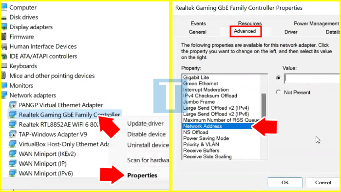 cek network adapter saat PC tidak bisa akses internet