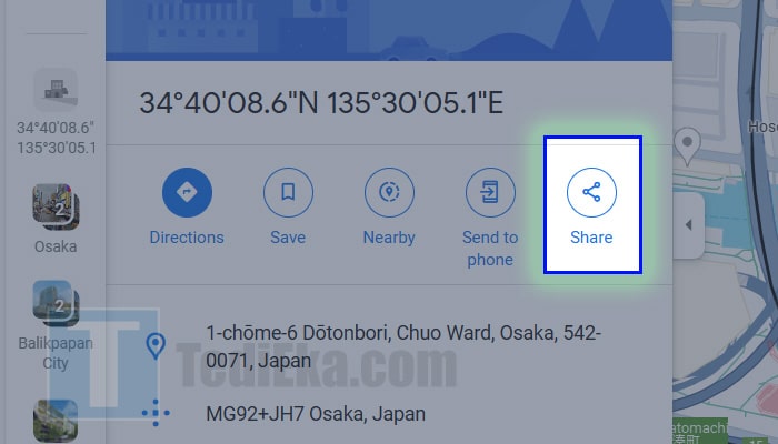 google maps share kordinat