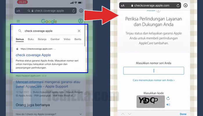 iphone check coverage apple - Masukkan nomor seri