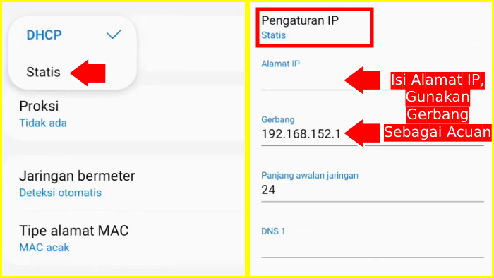 kenapa wifi tidak bisa tersambung ketika pengaturan ip keliru