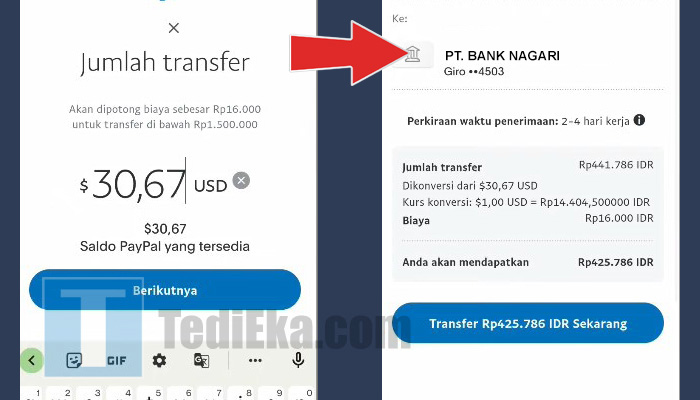 paypal jumlah transfer - bank nagari transfer sekarang