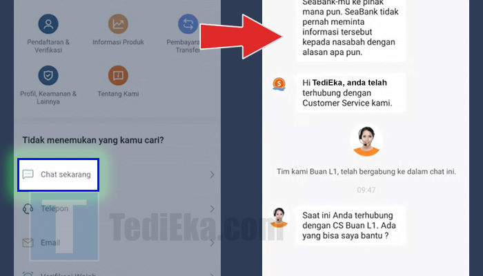 seabank live chat sekarang