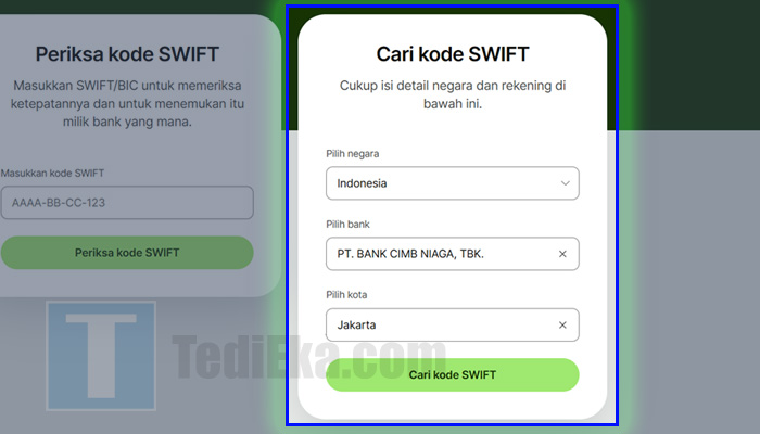 wise.com cari swift code cimb niaga