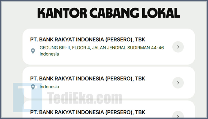 wise.com kantor cabang lokal bank bri