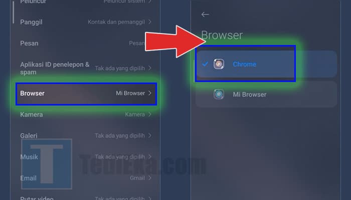 xiaomi pengaturan aplikasi awal - browser - chrome