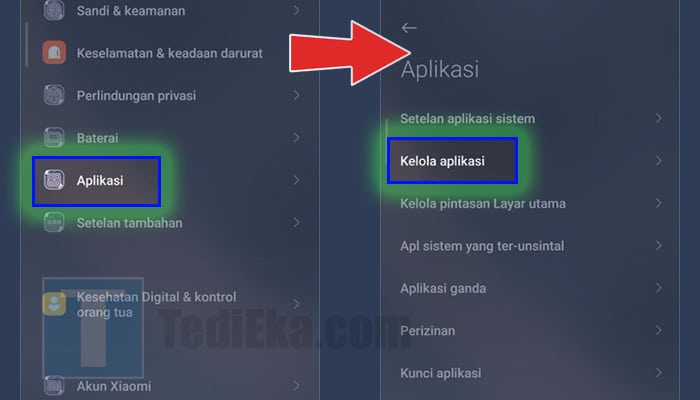 xiaomi pengaturan aplikasi - kelola aplikasi