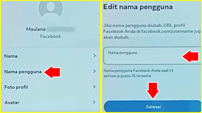 Apakah username Facebook bisa diganti