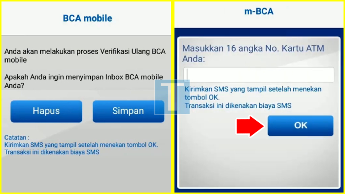 Input nomor kartu debit BCA-mu