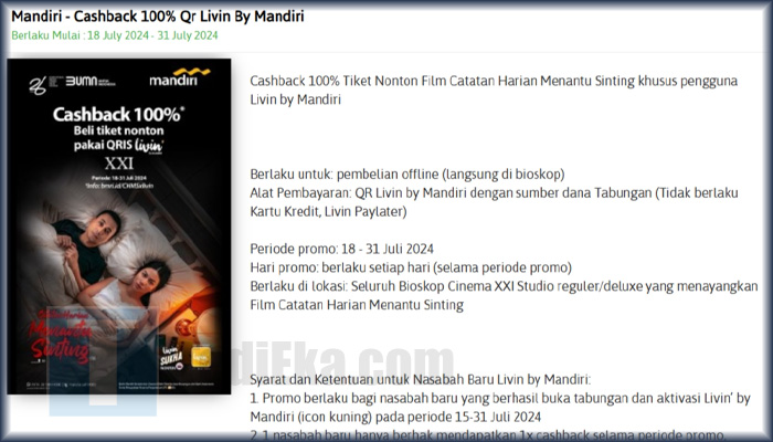 Promo Living Mandiri XXI