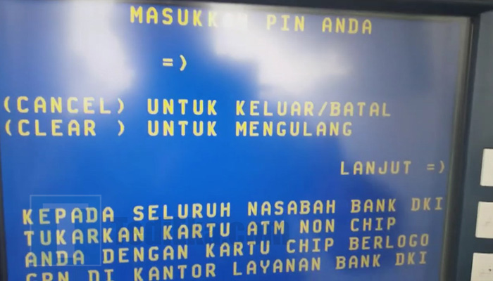 atm bank dki masukkan pin