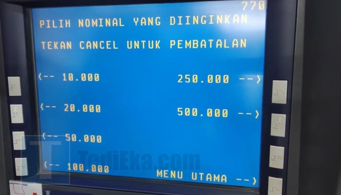 atm bni pilih nominal jumlah top up uang elektronik