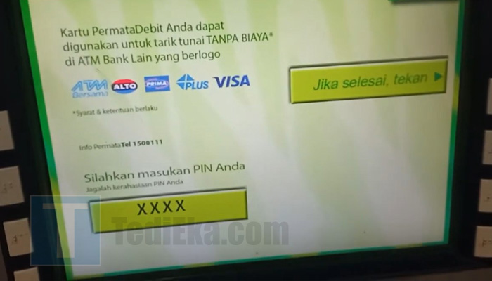 atm permata bank masukkan pin