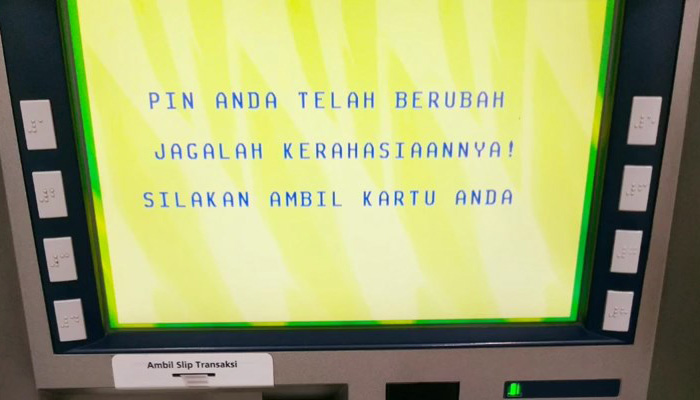 atm permata bank pin anda telah berubah