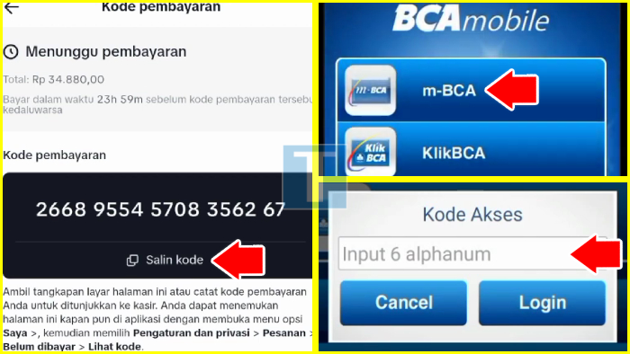 cara bayar tiktok lewat bca mobile