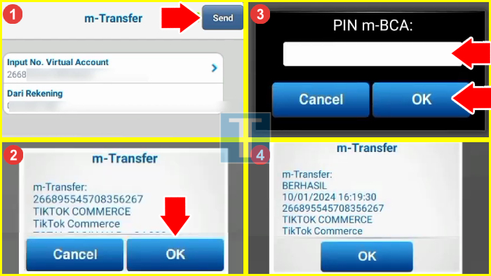 cara bayar tiktok shop lewat bank bca