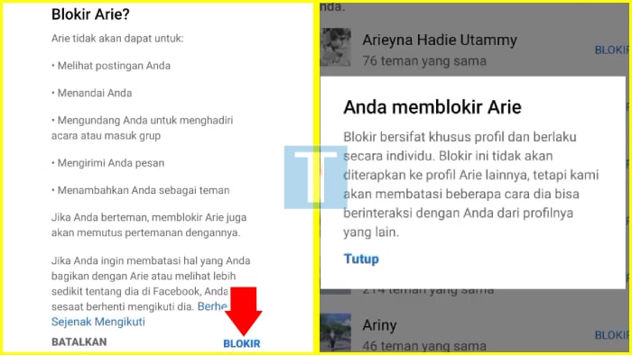 cara blokir teman di fb secara permanen