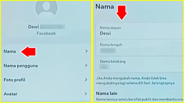 cara ganti nama fb tanpa menunggu 60 hari