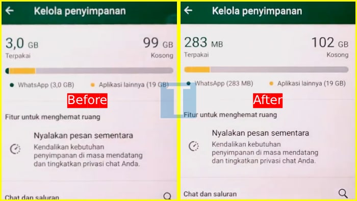 cara membersihkan whatsapp tanpa menghapus chat