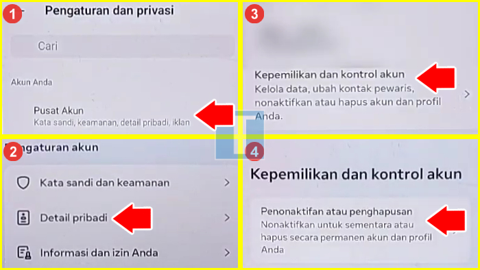 cara menghapus akun ig yang lupa kata sandi