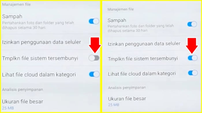 cara menghapus file sampah di hp samsung