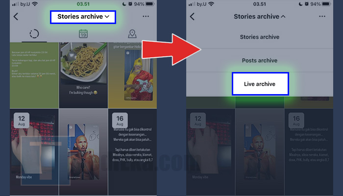 instagram stories archive arsip story - live archive arsip siaran langsung