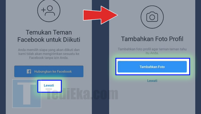 instagram temukan teman facebook lewati - tambahkan upload foto