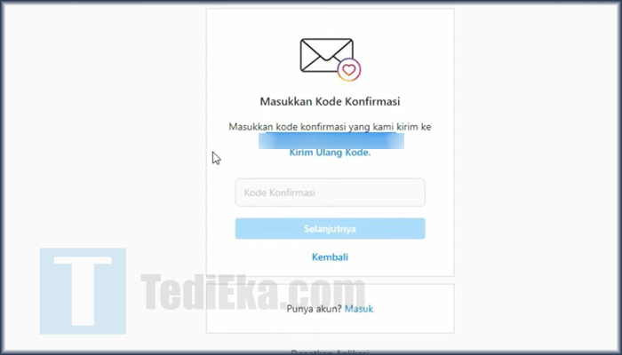instagram.com masukkan kode konfirmasi