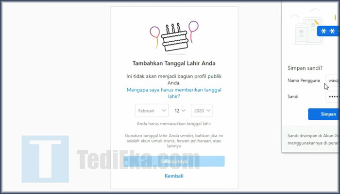 instagram.com tambahkan tanggal lahir