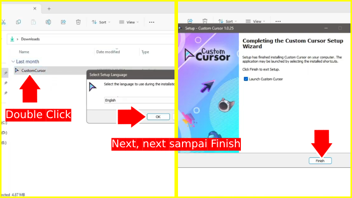 install custom cursor buat windows