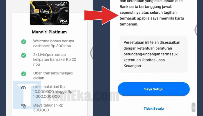 livin mandiri informasi kartu kredit - syarat dan ketentuan