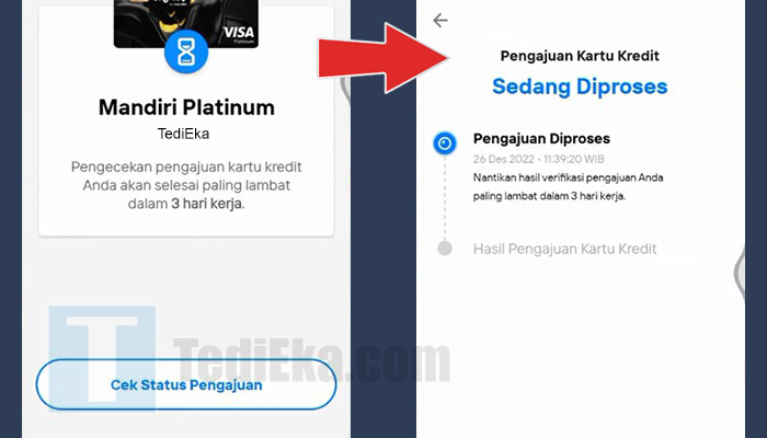 livin mandiri kartu kredit berhasil cek status pengajuan