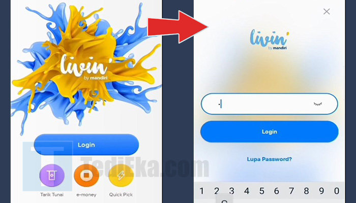 livin mandiri login - password