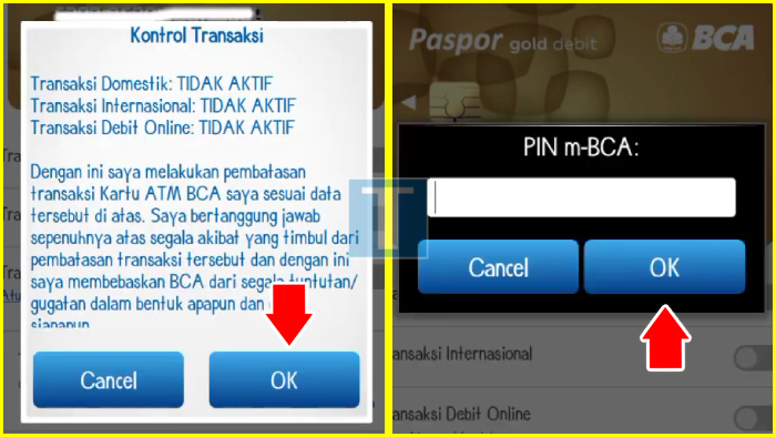 masukkan pin m bca untuk blokir kartu atm bca