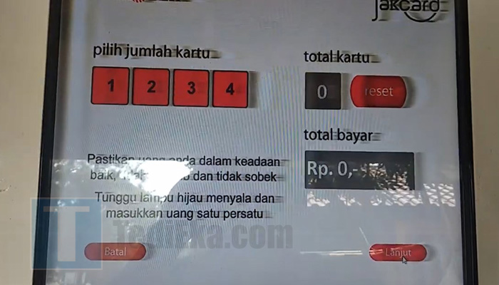 mesin jual otomatis jakcard pilih jumlah kartu