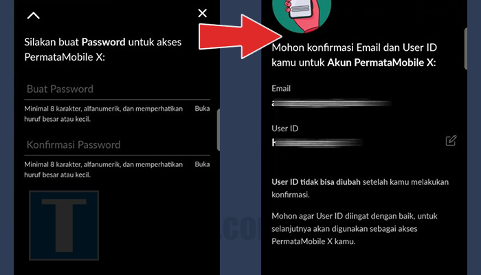 permatamobile x buat password - screenshot data